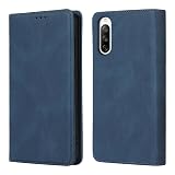 Gedurya Xperia 10 IV ケース 手帳型 エクスペリア10 iv スマホケース SO-52C SOG07 用 ケース手帳型 エクスペリア 10 第4世代 携帯カバー SIMフリー docomo au SoftBank 楽天モバイル 6インチ対応 ソニー Xperia 10 IV 手帳型ケース マグネット式 カード収納 スタンド機能 全面保護 財布型 (ブルー)