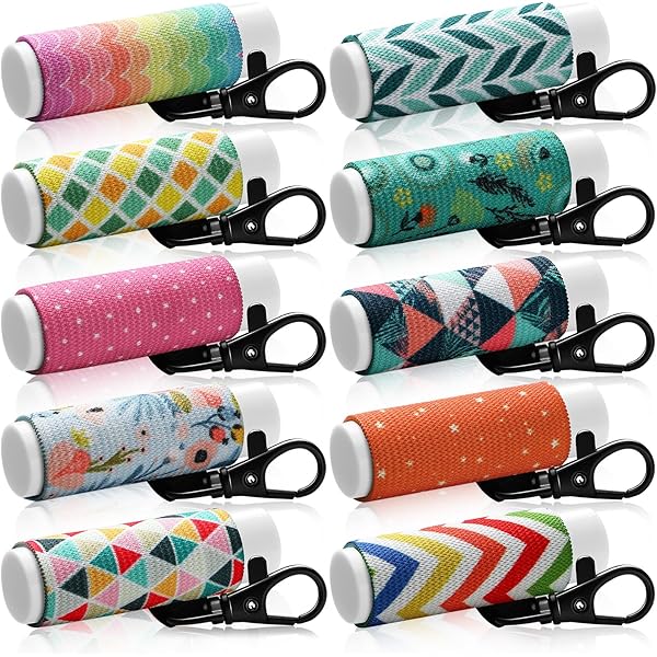 Bulk Chapstick Holder Keychains - 30 Pack With Keyrings, Assorted Colors, Neoprene Lip Balm Pouch