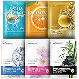 Facial Sheet Mask Pack- Hydrating,Nourishing Premium Quality (12 Pack)