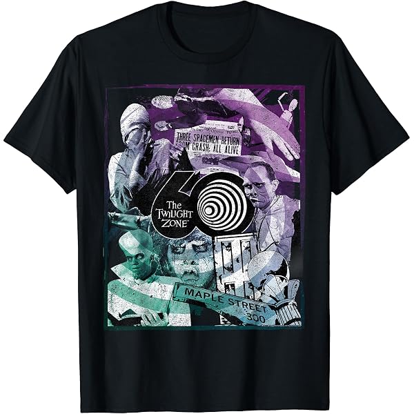 Amazon | トワイライトゾーン ビンテージテレビロゴ Tシャツ | Tシャツ