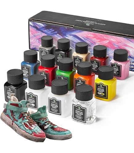 Amazon | Angelus アクリルレザーペイントスターターキット 12個セット
