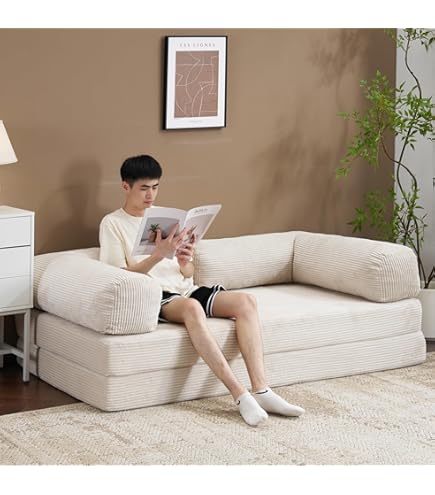 Amazon｜3WAY ソファーベッド 【セミダブル 幅120cm ブルー