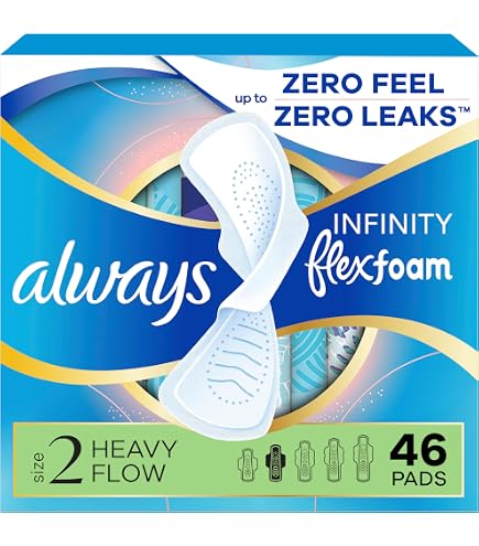 Always Infinity FlexFoam Pads for Women, Size 2 - Super Absorbency