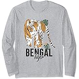 Amazon Bengal Tiger ベンガルトラ 虎 トラ イラスト おしゃれ かっこいい リアル 虎の絵 熱帯の花 野生生物 トレーナー トレーナー パーカー 通販