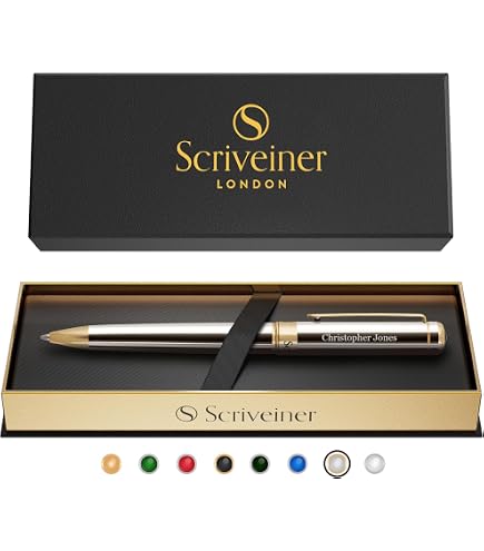 Amazon | Scriveiner Gold Ballpoint Pen | 格納式ボールペン | 文房具