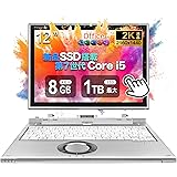 【整備済み品】SOOYA ノートパソコン office搭載 Windows11搭載 CF-XZ6 12インチ 2K液晶 超軽量 タッチパネル パソコン 高性能CPU 第7世代 Core i5 2.3GHz/180°開け/USB3.0/HDMI/WI-
