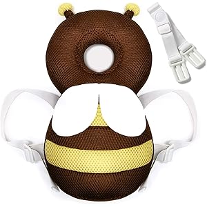 [piacere] 赤ちゃん あたま ガード ベビー ヘッドガード 転倒防止 リュック 補助ベルト付 ハチ 出産祝い (補助ベルト1個)