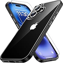 【美品】iPhone 15 128GB ブラック➕充電器ケース保護フィルム付き iPhone15 ケース 耐衝撃 カバー 一体型カメラレンズ保護 強化