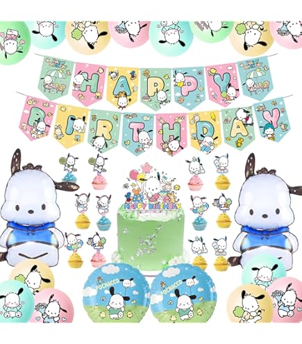 チャコ様✩⋆確認専用ページ バースデーガーランド Amazon.co.jp: AddBanCha ポチャッコ 誕生日 飾り付けバルーン 風船