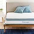 Linenspa 8" Memory Foam & Innerspring Hybrid Mattress, California King (並行輸入品) (Twin)