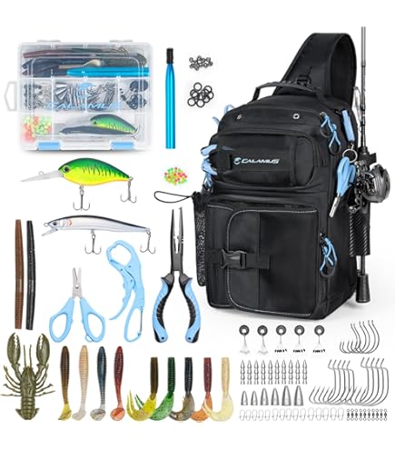 Elkton Outdoors Rolling Tackle Box with Wheels