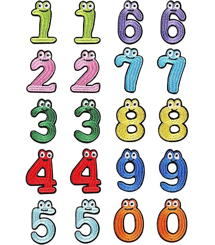 Amazon.co.jp: ワッペン アップリケ モンスター 数字 番号 お誕生日