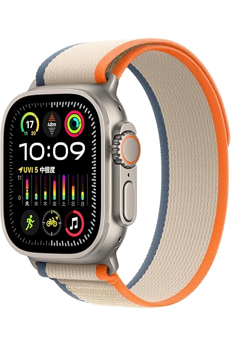 Amazon.co.jp: Apple Watch Band - 49mmケース用オレンジ/ベージュ 