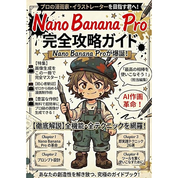 Amazon.co.jp: nano banana 無料ではじめるAI漫画生成超入門: マンガで