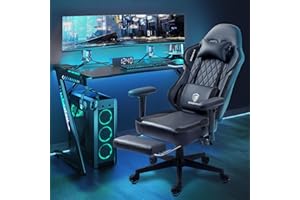 Dowinx ゲーミングチェア 幅広座面 オフィスチェア 椅子 テレワーク 疲れない 収納ポケット オットマン ポケットコイル 145°リクライニング イス PUレザー チェア ソファーの座り心地 pcチェア デスクチェア 人間工学 ランバーサポート