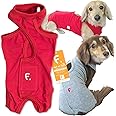 小型犬 女の子用 獣医師と共同開発 エリザベスカラーに代わる F.ベア天竺術後服エリザベスウエア(R)【日本製 純正品】カラー：3/レッド サイズ：NS