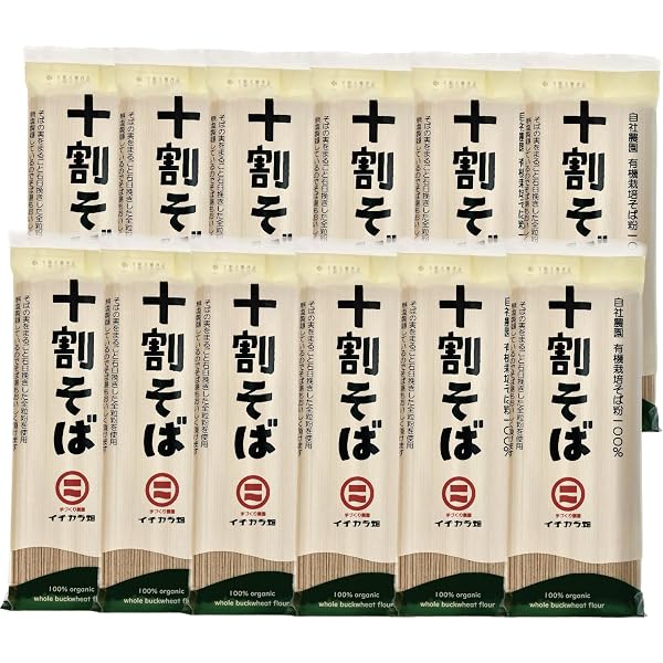 Amazon.co.jp: イチカラ畑 十割そば 乾麺 1ケース 180g×12袋 無