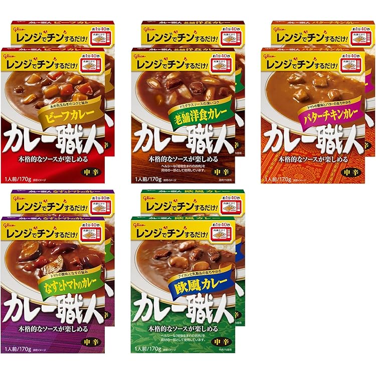 Amazon.co.jp: レトルトカレー 中辛 7種 食べ比べ セット売り (7食, 中