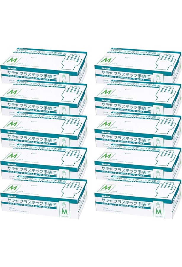 Amazon.co.jp: サラヤ 【ケース】 プラスチック手袋E 粉無 Lサイズ 100