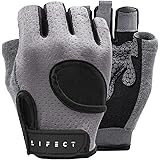 LIFECT Breathable Gym Gloves for Women and Men, Knuckle Weight Lifting Gloves with Curved Open Back, Palm Protection Padding,