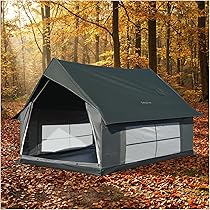 Amazon.co.jp: KingCamp ロッジ型テント 小屋 キャンプ ファミリー 4