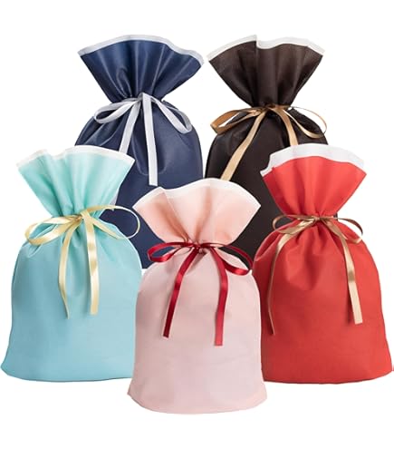 Amazon | 包む ラッピング袋 シンテックス巾着BAG(マチ付) LLサイズ T