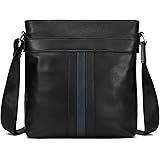 URBANWAYS ショルダーバッグ メンズ 本革 斜めがけ 縦型 メッセンジャーバッ 肩掛けカバン 多機能 9.7インチiPad収納可 防水 2way 通勤 通学 旅行 アウトドア