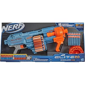 ナーフ エリート2.0 ショックウェーブ RD-15 正規品 E9527 公式ダーツ30本付属 回転式ダーツドラム+タク…