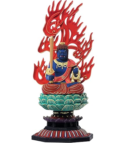 Amazon｜木彫り仏像【大元帥明王立像】桧木 お守り本尊 明王仏像 仏壇