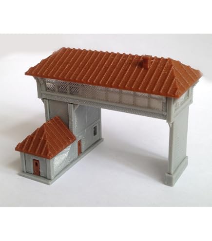 Outland Models Railroad Layout Parking extérieur avec 4 voitures Z Échelle 1:220