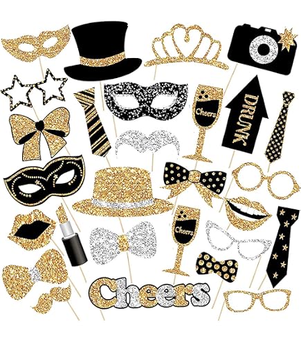 Amazon.co.jp: 【ノーブランド品】フォトプロップス31点セット(HAPPY
