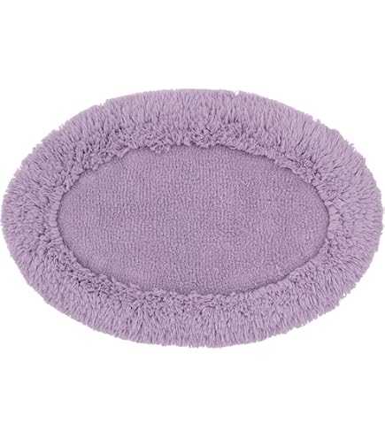 Amazon｜玄関マット バスマット パープル/紫 モノトーン 楕円形