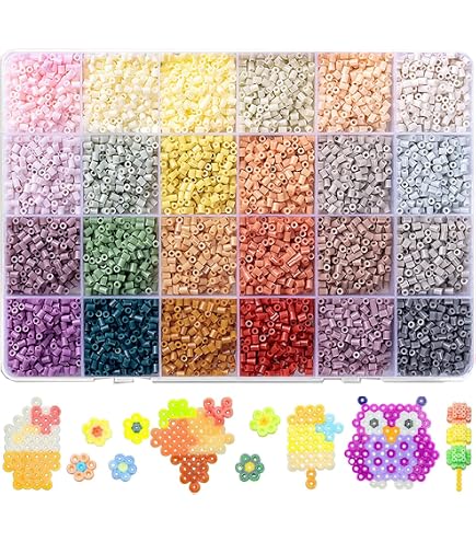 Amazon.co.jp: Tsukitoy アイロンビーズ 2.6mm セット 24色 パーラー