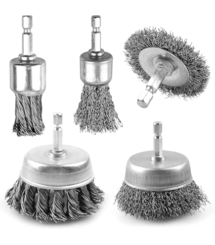 WENORA Drill Wire Wheel Cup Brush Set 9 Piece, 0.010in Coarse