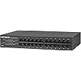 [メーカー生産終了品] NETGEAR ラックマウント型 アンマネージ スイッチングハブ GS324 ギガビット 24ポート 静音ファンレス 省電力設計 3年保証