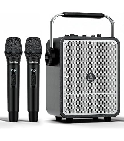 拡声器 ハンドヘルドマイク カラオケスピーカー ポータブル 充電式 会議イベント Amazon | WinBridge 拡声器 ハンドヘルドマイク ポータブルスピーカー