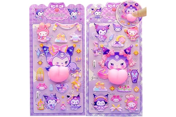 おしりぷにぷにシール 3D 立体 可愛い 柔らかい 女の子 男の子 手帳用 日記帳用 ごほうび DIYクラフト用(2枚セット)