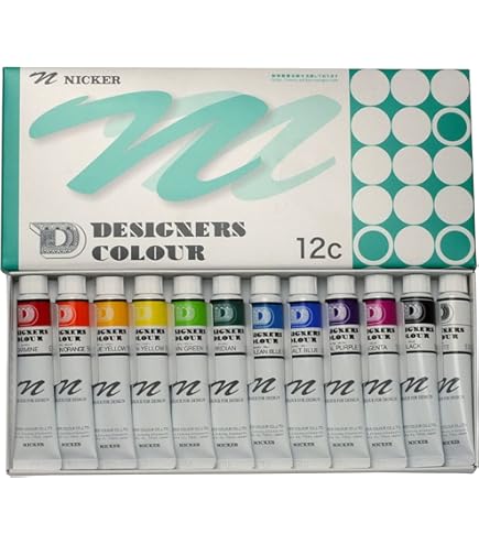 Amazon | ニッカー 水彩絵具 デザイナースカラー 18色セット 20ml(6号