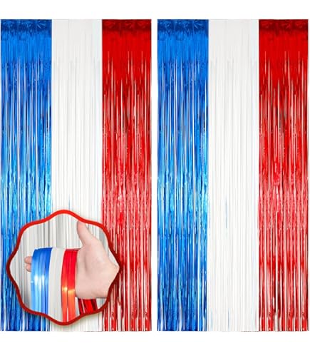 KatchOn, Red White And Blue Streamers - XtraLarge, 8x6.4 Feet, Pack Of 2 | Red - View #4
