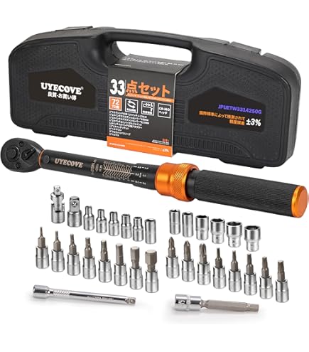 Amazon | UYECOVE トルクレンチ セットプレセット型 4点組 1/4インチト  