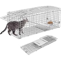 Amazon | 捕獲器 猫 動物用 保護器 踏み板式 猫捕獲器 66×26×23cm