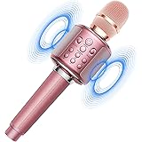 【新登場】 カラオケマイク GOODaaa 高性能 Bluetooth ワイヤレスマイク 3000mAh 充電式 ボーカル消去｜デュエット｜ボリューム調整｜エコー｜録音 革ハンドル TFカード/Aux再生 収納ケース付属 スマホ対応 技適認証済み