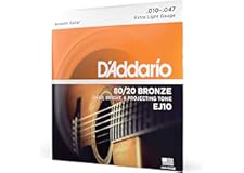 D'Addario ダダリオ アコースティックギター弦 80/20ブロンズ Extra Light .010-.047 EJ10 【国内正規品】