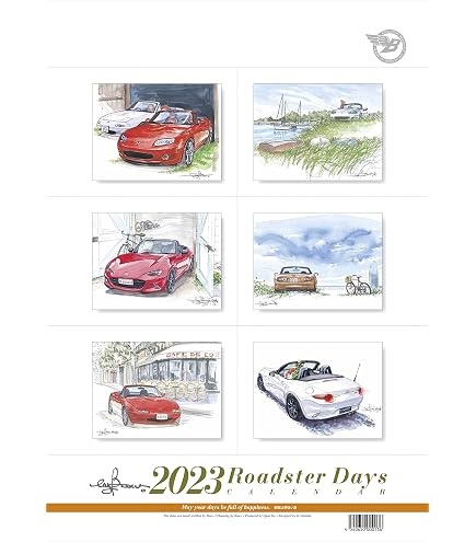 Amazon | ロードスターカレンダー Roadster Days 2025 by Bow。 A3