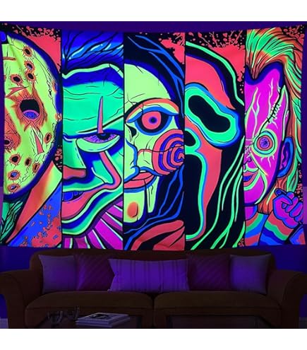 Amazon.co.jp: OSVINO ブラックライト 命の木 タペストリー 150X200CM