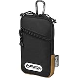 ハクバ 【Amazon.co.jp 限定】OUTDOOR PRODUCTS(アウトドアプロダクツ) スマートフォンポーチ04 ブラック AMZODSPP04BK カラビナ・ベルトループ付 iPhone 12 PRO Max、8 Plus、Galaxy