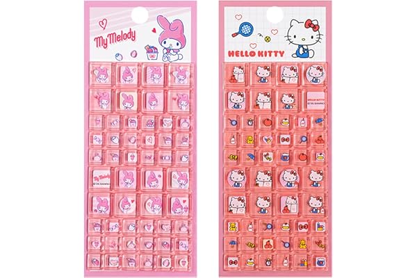 KRGNPLE タイルシール ぷくぷくシール 2 枚 3D 再剥離可能 PVC 材質 励ましステッカー 手帳デコレーション 子供クリエイティブ DIY に最適 人気 プレゼント（No.01＋No.03）