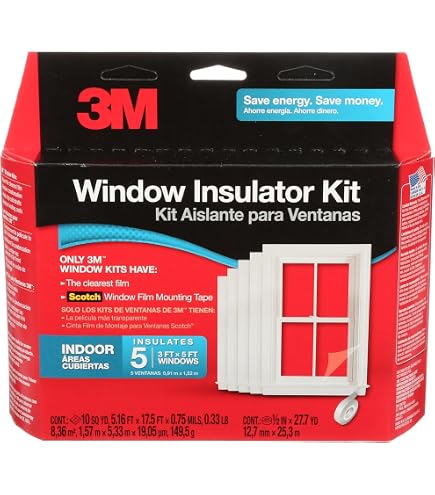 Duck Brand Fenster-Isolierfolie – 62 X 126 Zoll, Kristallklar, 3-teiliges Set Für Energieeinsparung