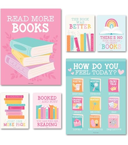 Learning Posters Reading Posters For Classroom - 8 Pack Literacy Decor ...