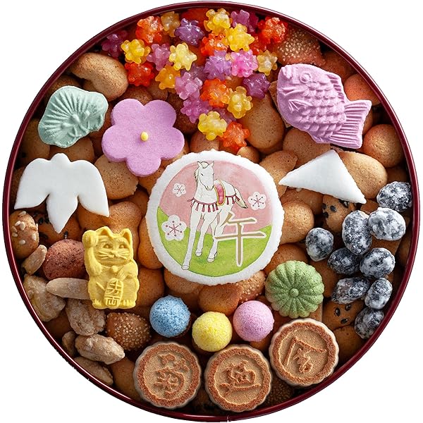 Amazon | 新年2026 鳩サブレー 豊島屋 午 小鳩豆楽 20個入り 1缶 袋